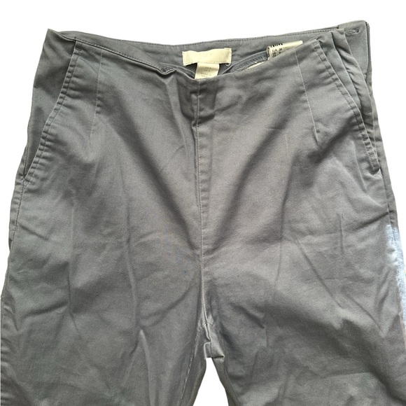 H&M Women’s Solid Cropped Blue/Greyish High Rise Pants - Picture 4 of 7